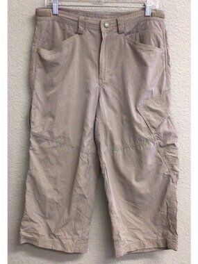 The Northface Cropped Pants Beige Men’s Size 32 Nylon Hiking North Face